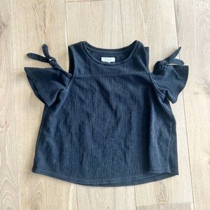 Black Madewell Cold Shoulder Top